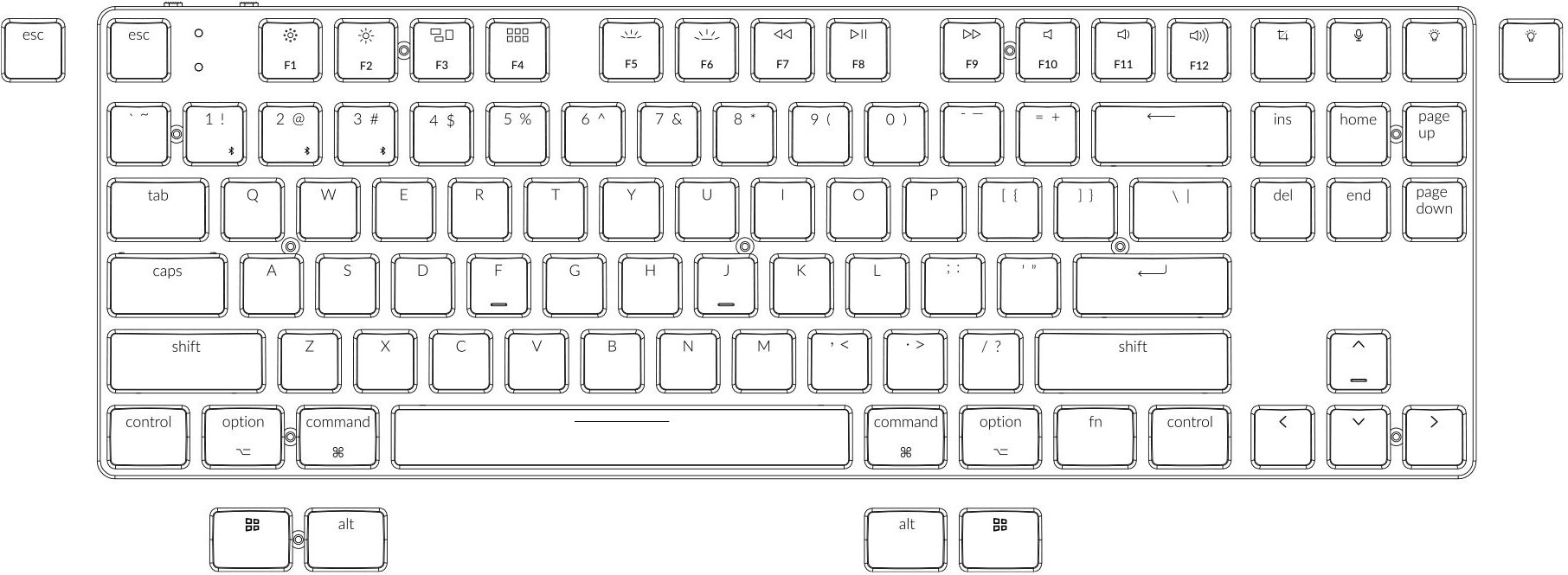 Клавиатура Keychron K1SE Optical Banana White Led Hot Swap WL UA Black K1SED4 KEYCHRON купить