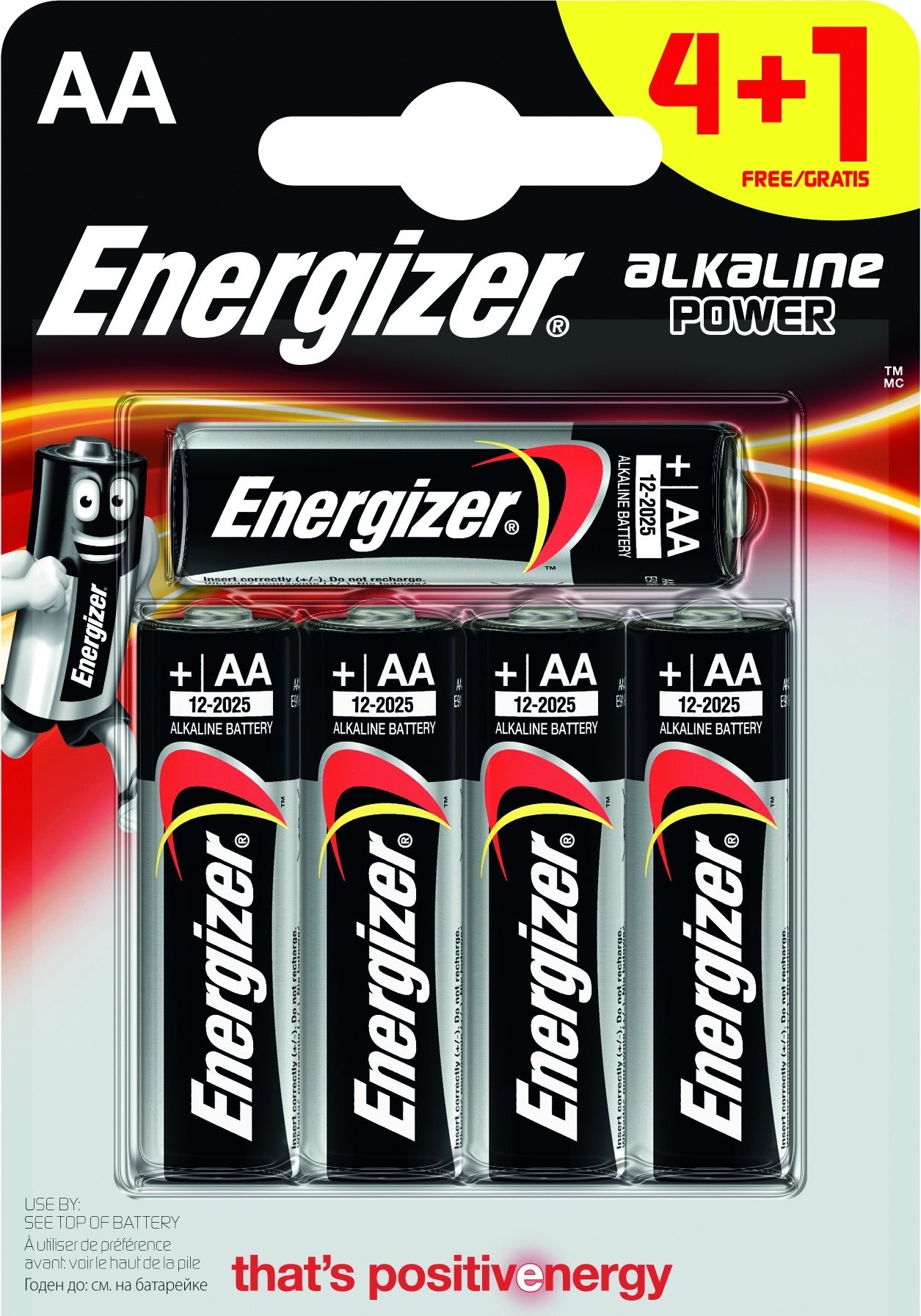 Батарейки Energizer Alkaline Power AA/LR06 BL 4+1шт купить | ELMIR ...