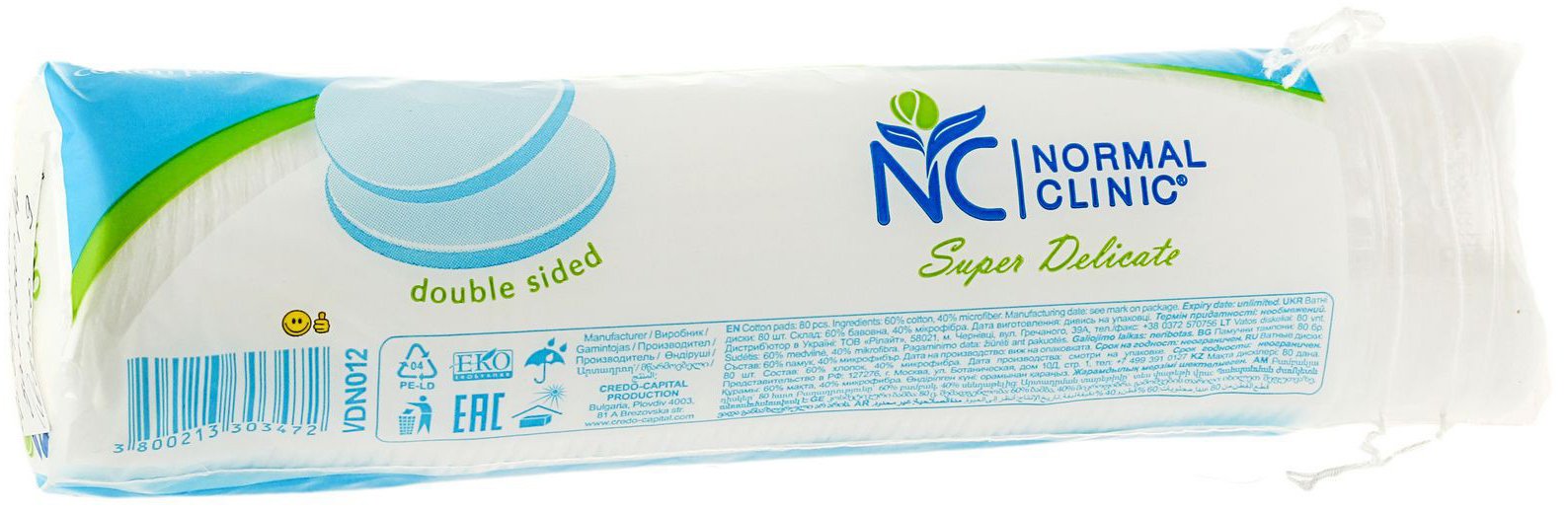Ватные диски vdn014 Normal clinique-120шт (3800213303496)