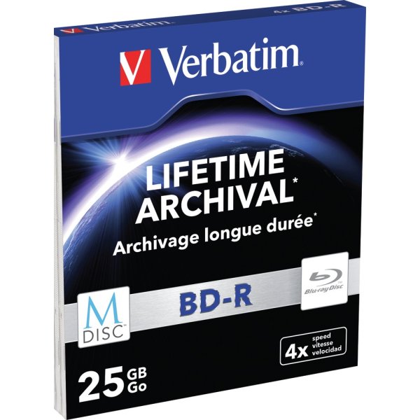 BDR Verbatim 25Gb 4x Printable MDisc (Jewel Case 1pcs) (43822) купить