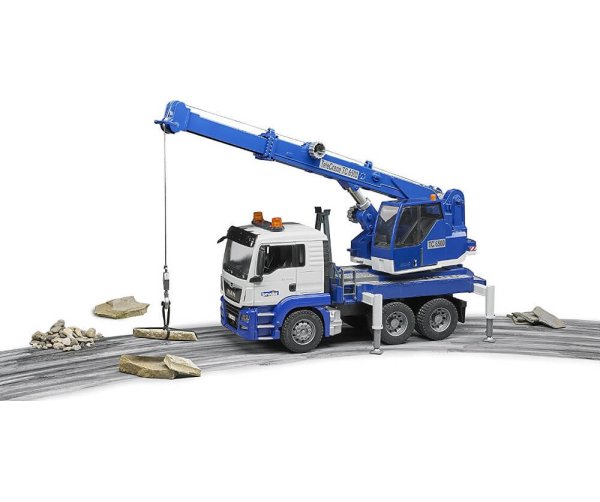 Автокран Bruder MAN TGS 1:16 White/Blue (03770) купить | ELMIR