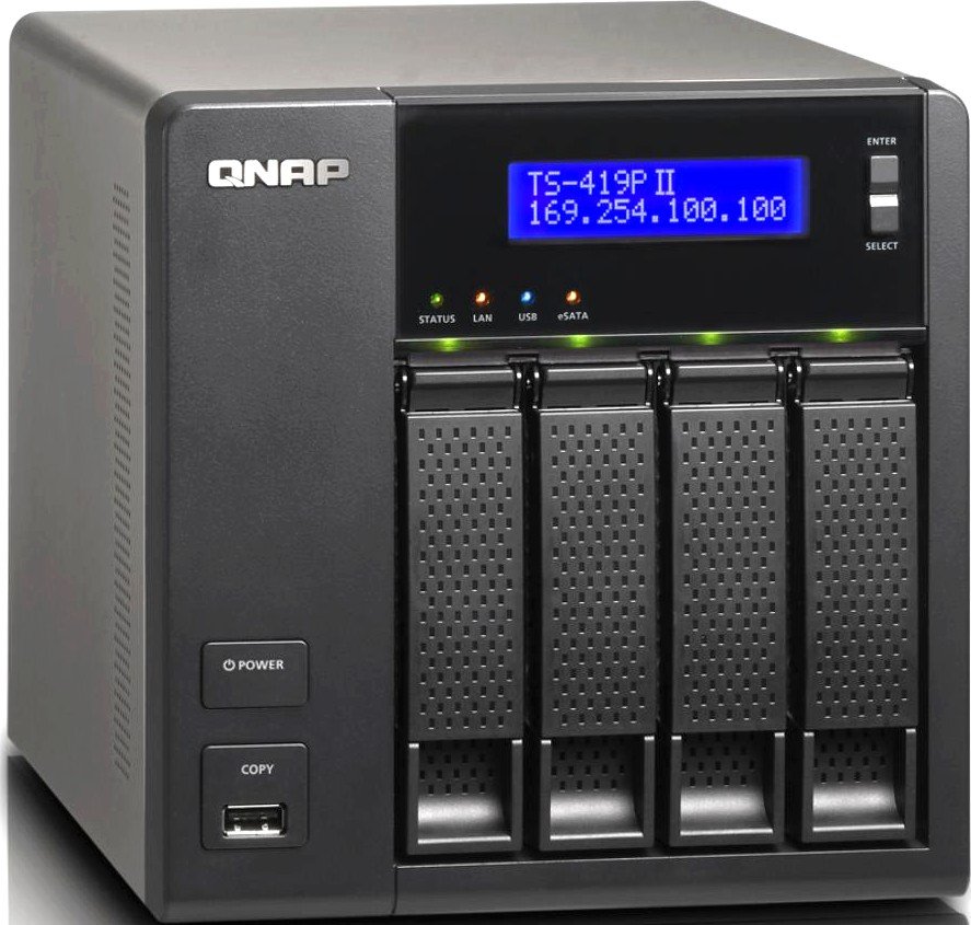 Сетевое хранилище NAS QNAP TS-419P II купить | ELMIR - цена, отзывы ...
