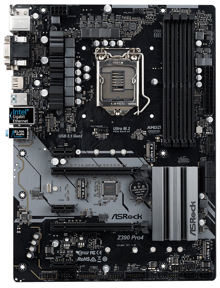 Материнская плата ASRock Z390 Pro4 s-1151 Z390 купить | Elmir - цена ...