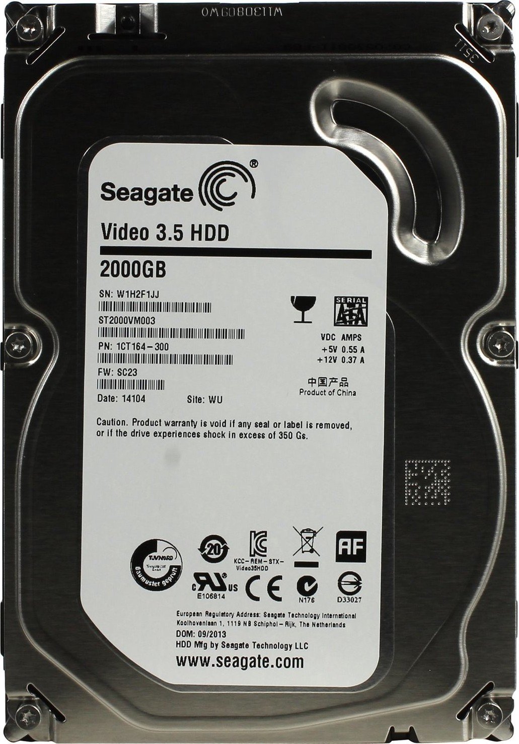 Жесткий диск 3.5" SATA 2TB Seagate Video 3.5 (ST2000VM003) Refurbished ...