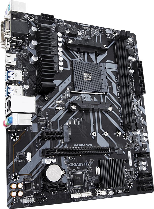 Материнская плата Gigabyte B450M S2H s-AM4 B450 купить | Elmir - цена ...