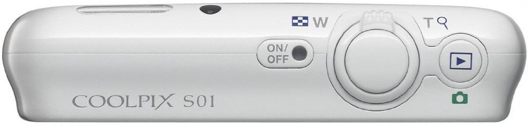 Цифровая фотокамера Nikon Coolpix S01 White купить | ELMIR - цена