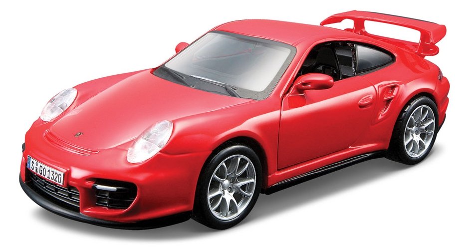 Автомодель Bburago Porsche 911 GT2 Red, Yellow 1:32 (18-43023