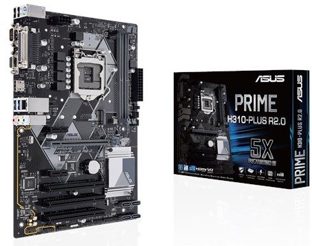 Материнская плата Asus Prime H310-Plus R2.0 s-1151 H310 купить | Elmir ...