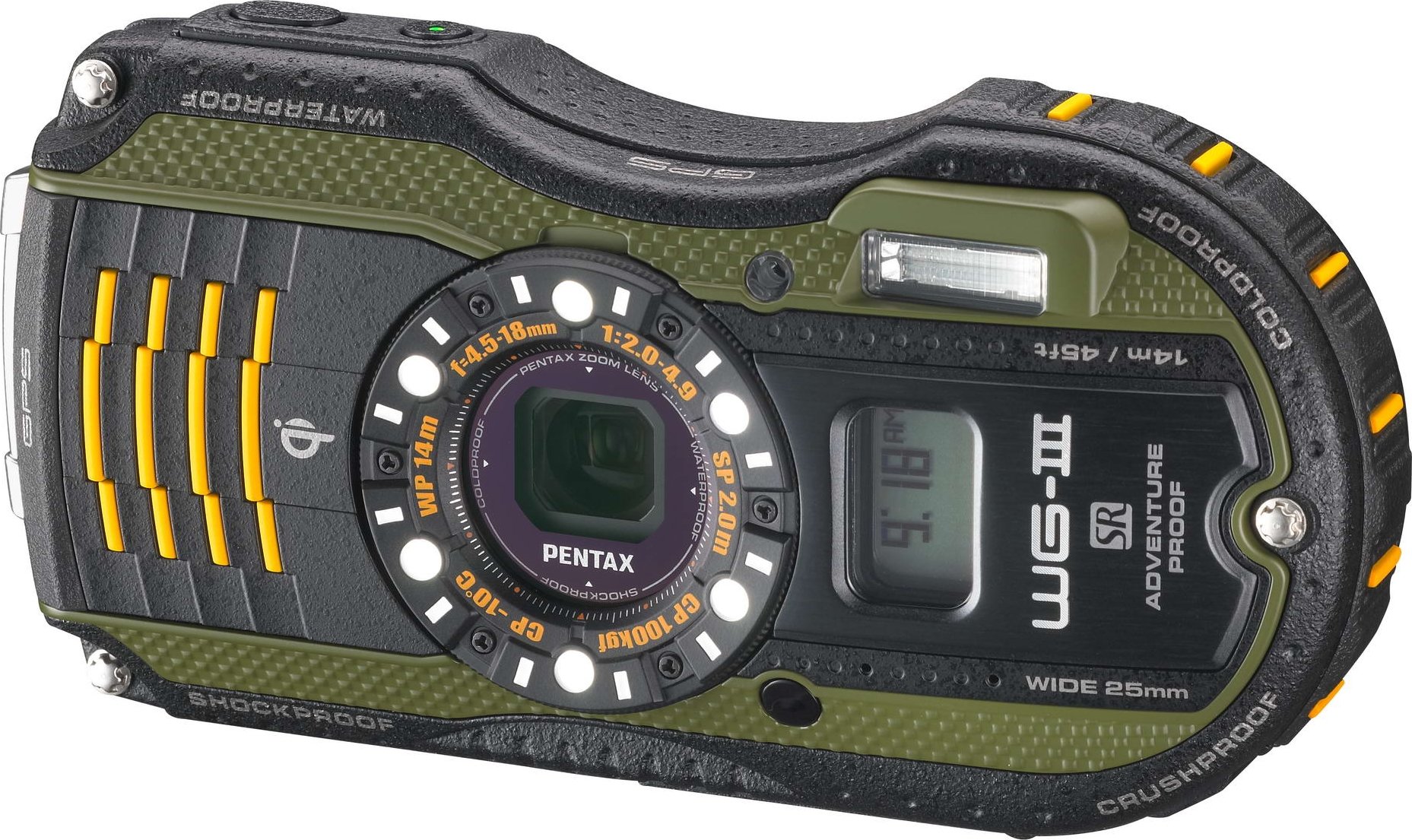 Цифровая фотокамера Pentax Optio WG-3 GPS Black/Green купить | ELMIR ...