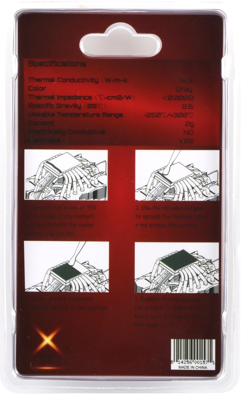 Термопаста Thermalright TFX 2g купить | ELMIR - цена, отзывы ...