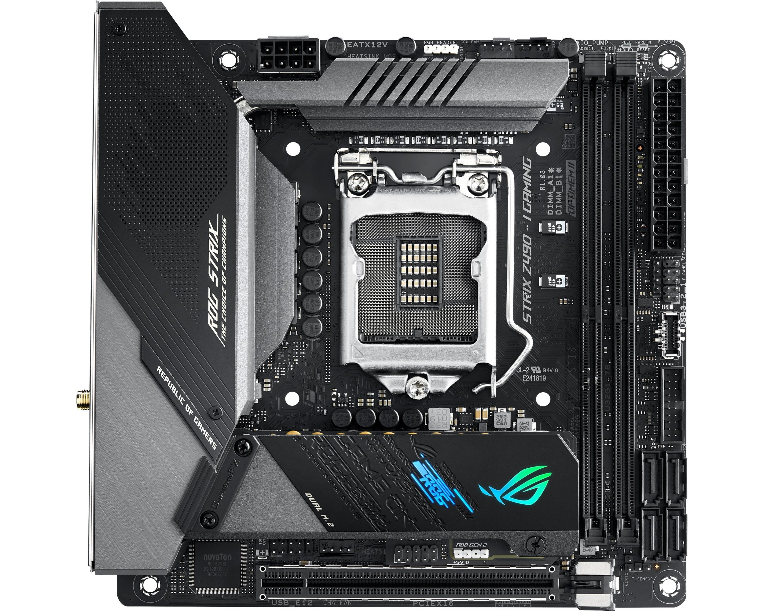 Материнская плата Asus ROG STRIX Z490-I Gaming s-1200 Z490 купить ...