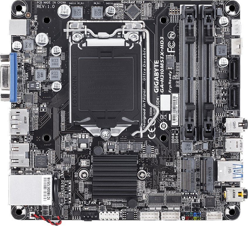 Материнская плата GigaByte GA-H310MSTX-HD3 s-1151 H310 купить | Elmir ...