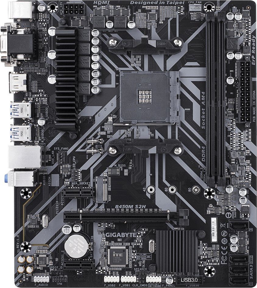 Материнская плата Gigabyte B450M S2H s-AM4 B450 купить | Elmir - цена ...