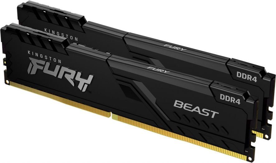 Модуль памяти Kingston Fury DDR4 16GB 2x8GB 2666MHz Beast Black