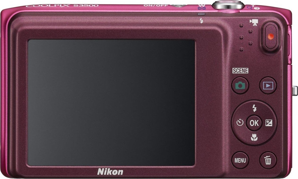 Цифровая фотокамера Nikon Coolpix S3500 Pink купить | ELMIR - цена