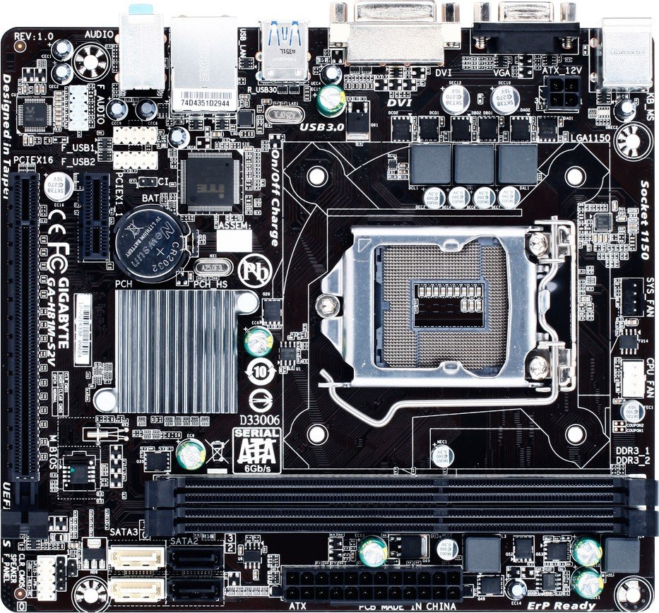 Материнская плата GigaByte GA-H81M-S2V s-1150 H81 купить | Elmir - цена ...