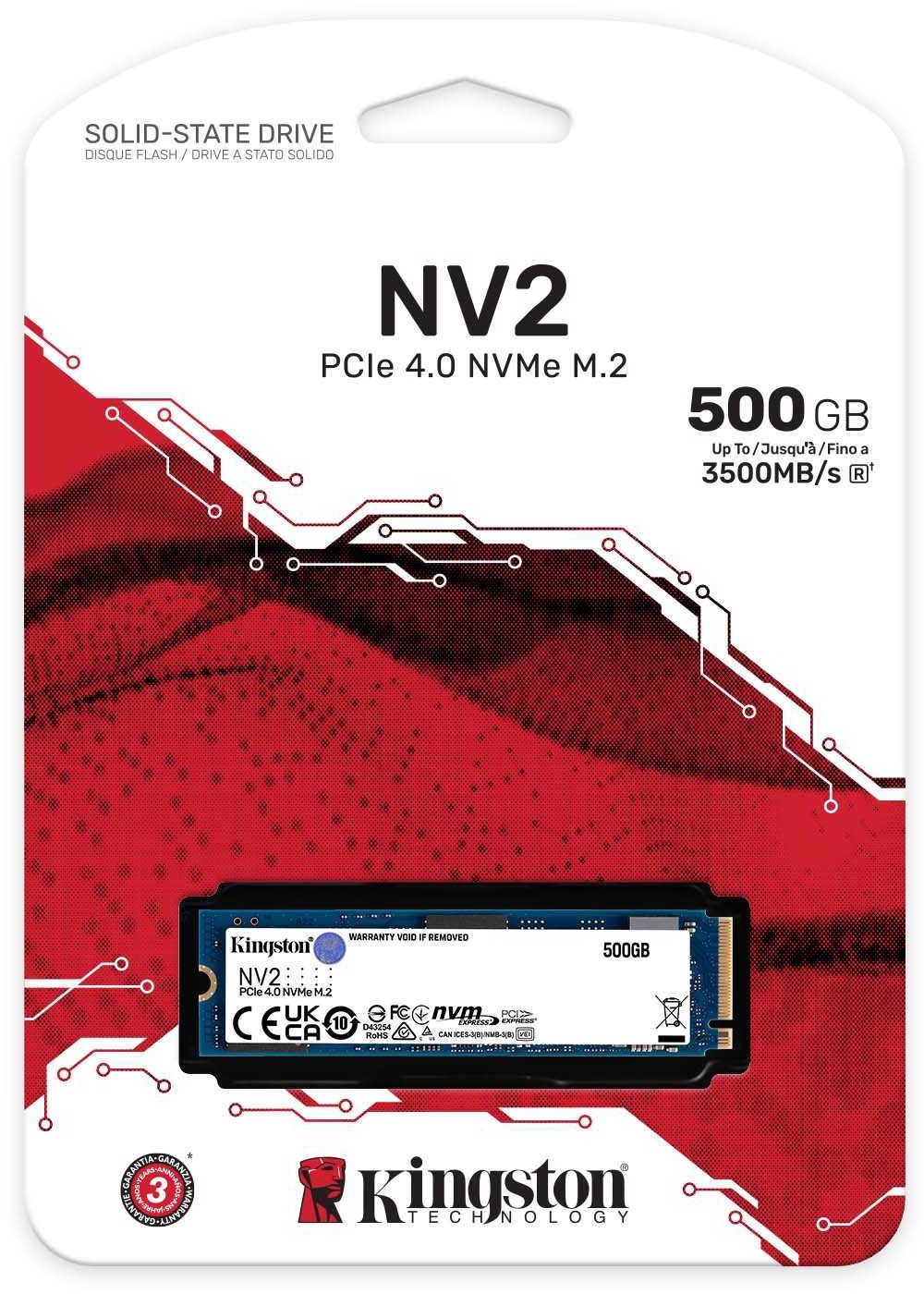 SSD-накопитель M.2 500GB Kingston NV2 (SNV2S/500G) купить | ELMIR