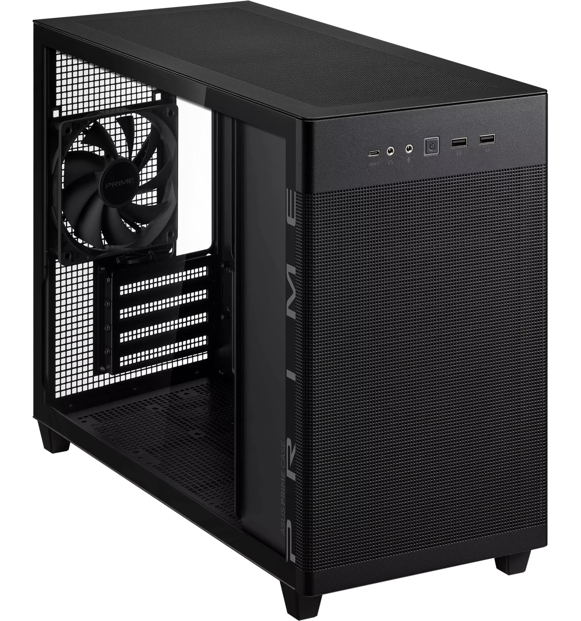 Корпус Asus Prime AP201 Tempered Glass Black б/БЖ (90DC00G0-B39010