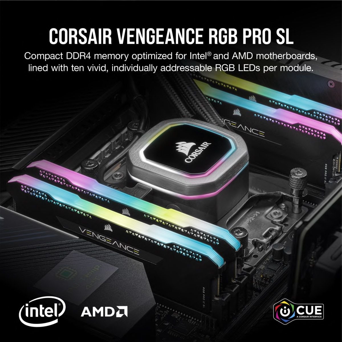 メモリー CORSAIR Vengeance RGB PRO 32GB DDR4 Модуль памяти Corsair DDR4 32GB 2x16GB 3200MHz Vengeance RGB