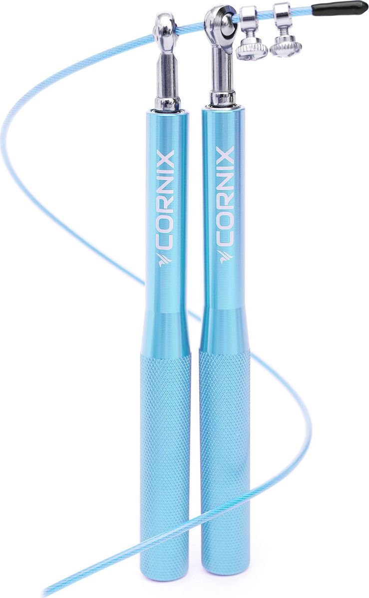 スガ 15本 RCグリップ 本体ブルー キャップスカイブルー Скакалка для кросфіту Cornix Speed Rope XR-0153 Sky Blue купити
