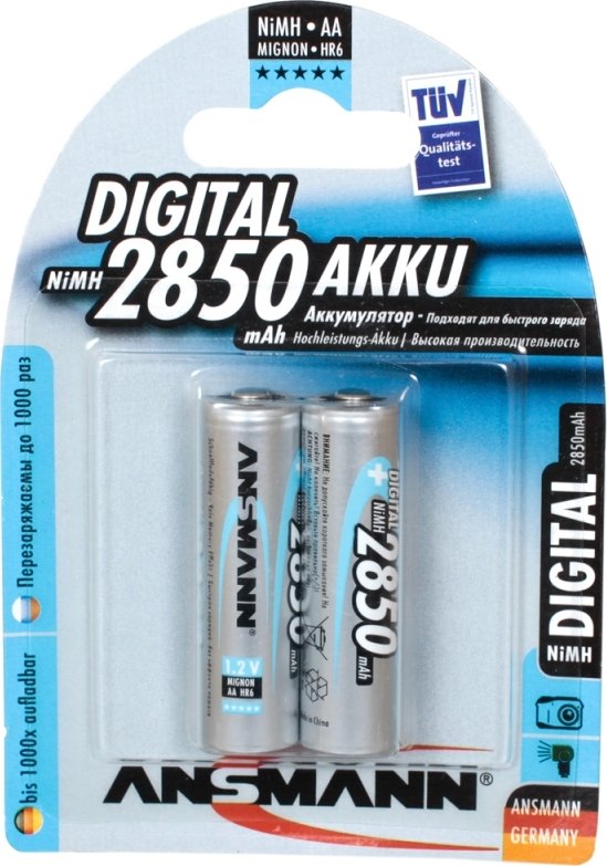 Аккумуляторы Ansmann AA/HR06 NI-MH 2850 mAh BL 2 шт. (5035202) купить ...
