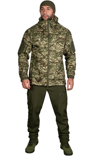 Куртка тактична Camotec Stalker SoftShell Хижак 7495 S Pixel (7495