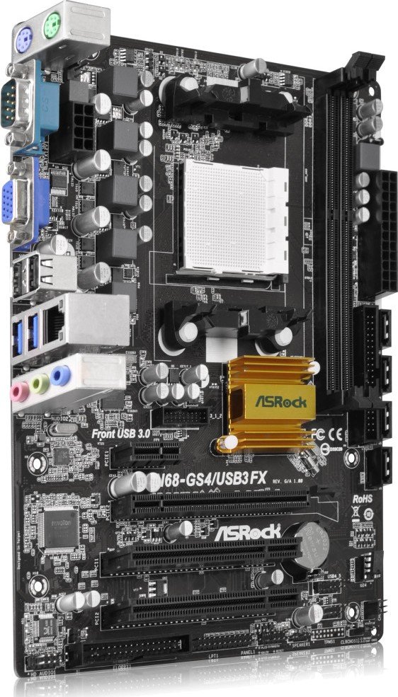 Материнская плата ASRock N68-GS4/USB3 FX s-AM3 GeForce 7025 купить ...