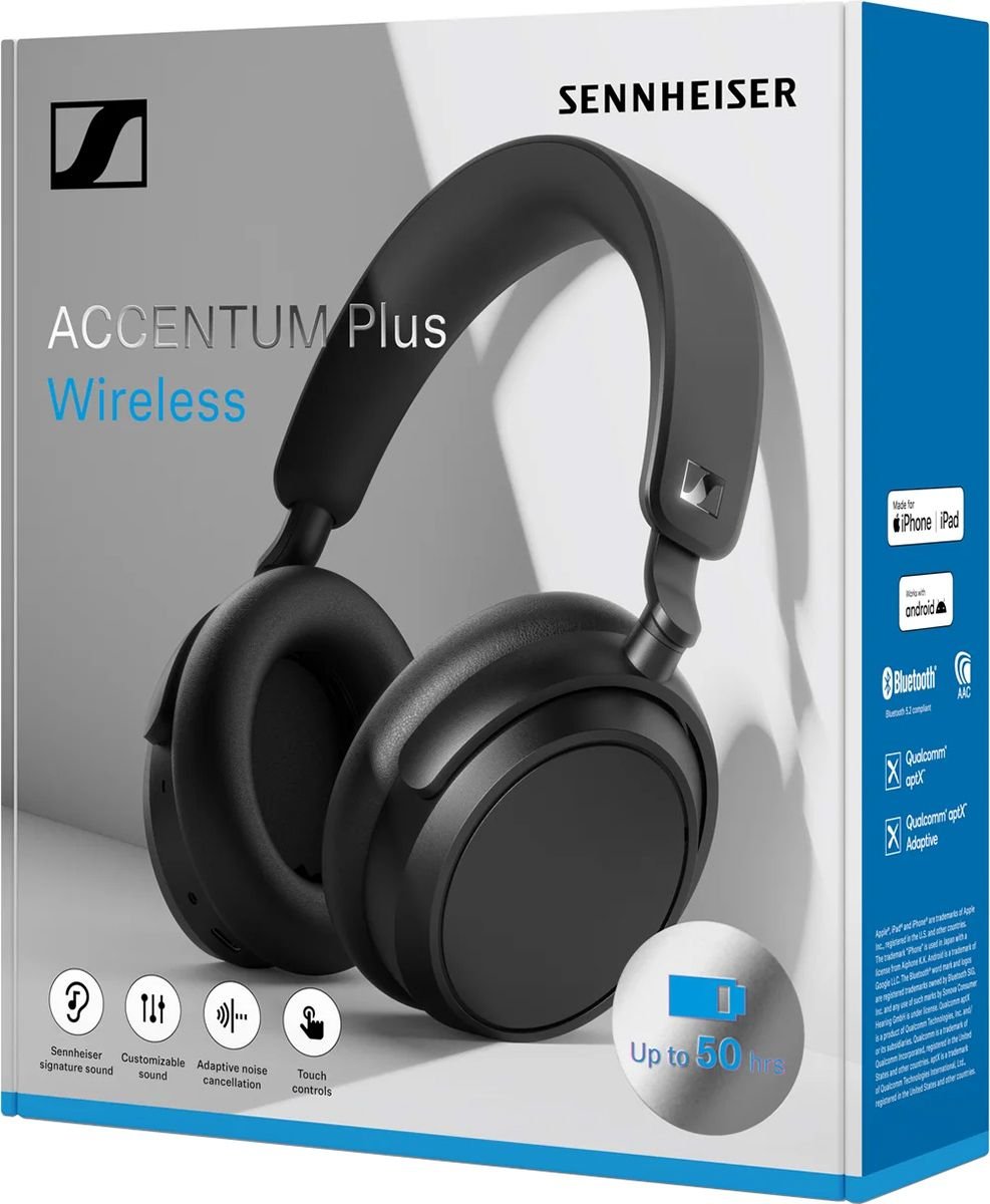Наушники Sennheiser Accentum Plus Wireless Black купить | ELMIR