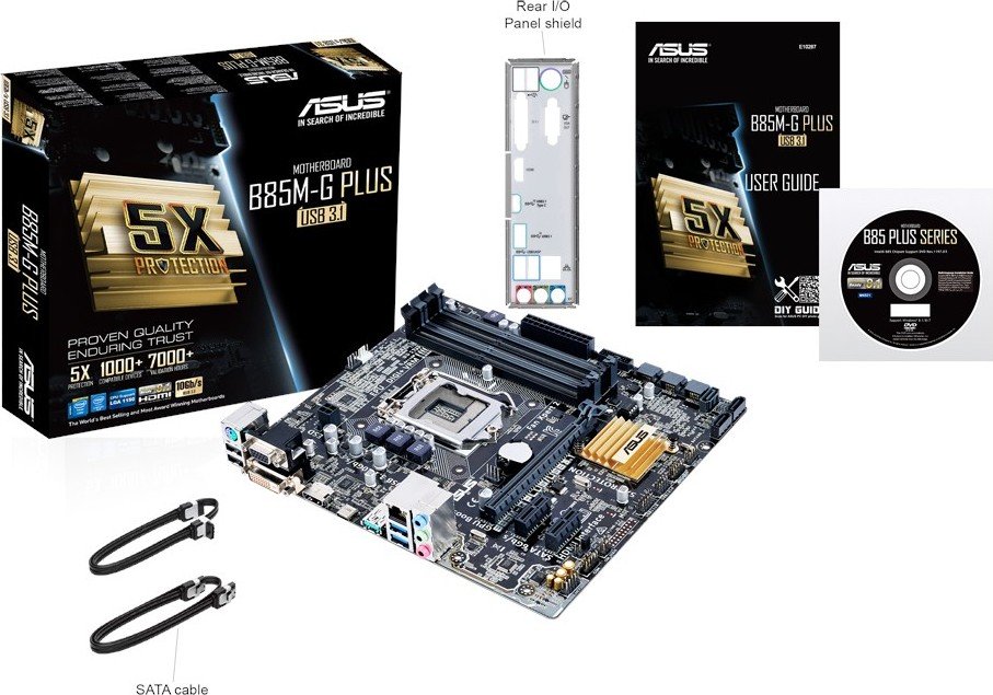 Материнская плата Asus B85M-G Plus/USB 3.1 s-1150 B85 купить | Elmir ...