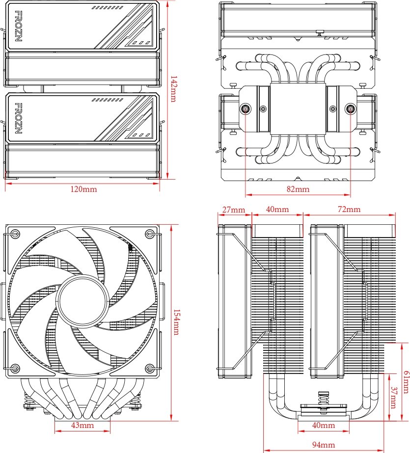 Кулер для процессора ID-Cooling Frozn A620 ARGB купить | ELMIR