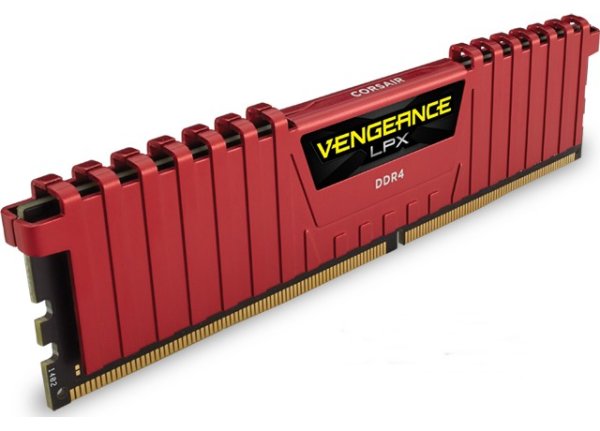 Модуль памяти Corsair DDR4 8GB 2x4GB 3000MHz Vengeance LPX Red