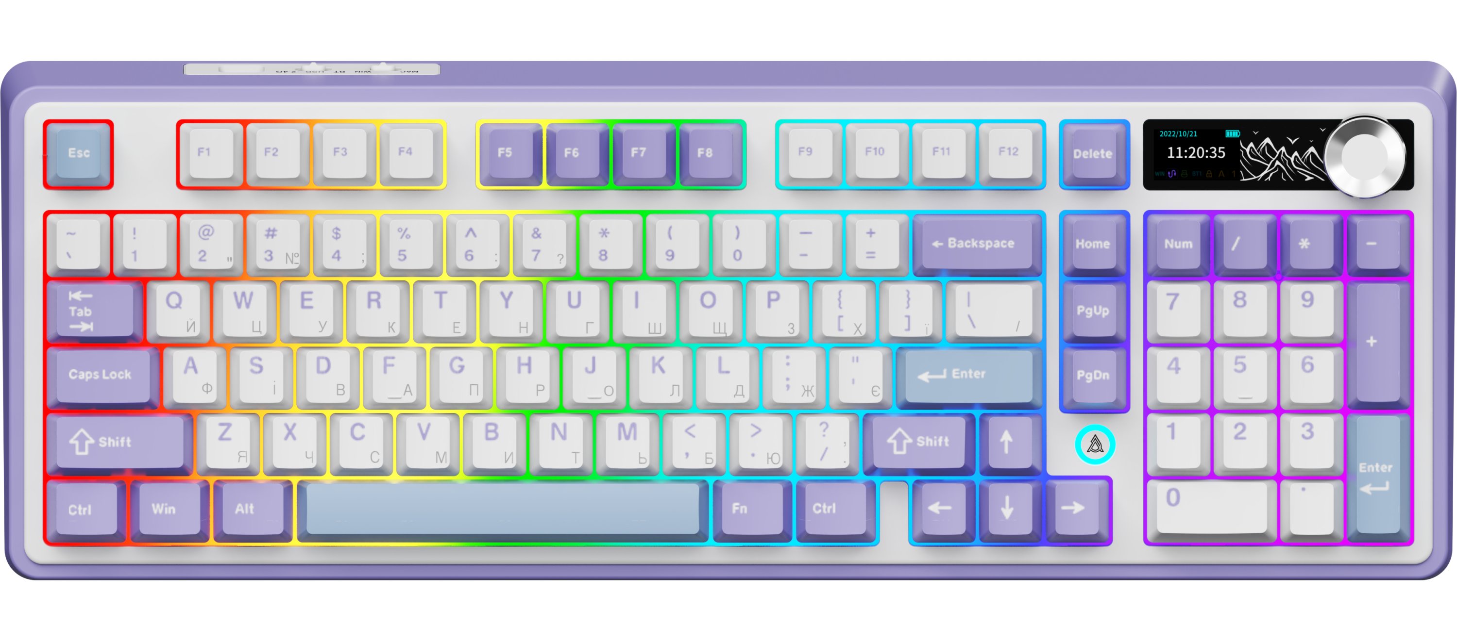 Клавиатура Ajazz AK980 Clear Sky Switch Purple (AK980-CS-PWB