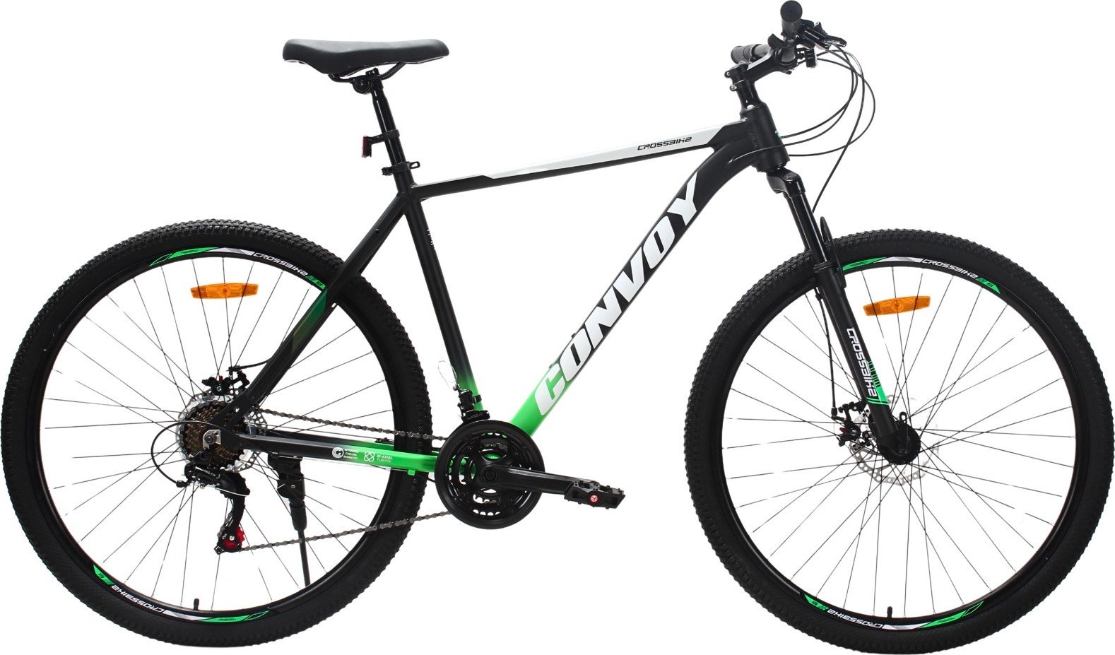 Велосипед CrossBike Convoy 2025 Black/Green 29