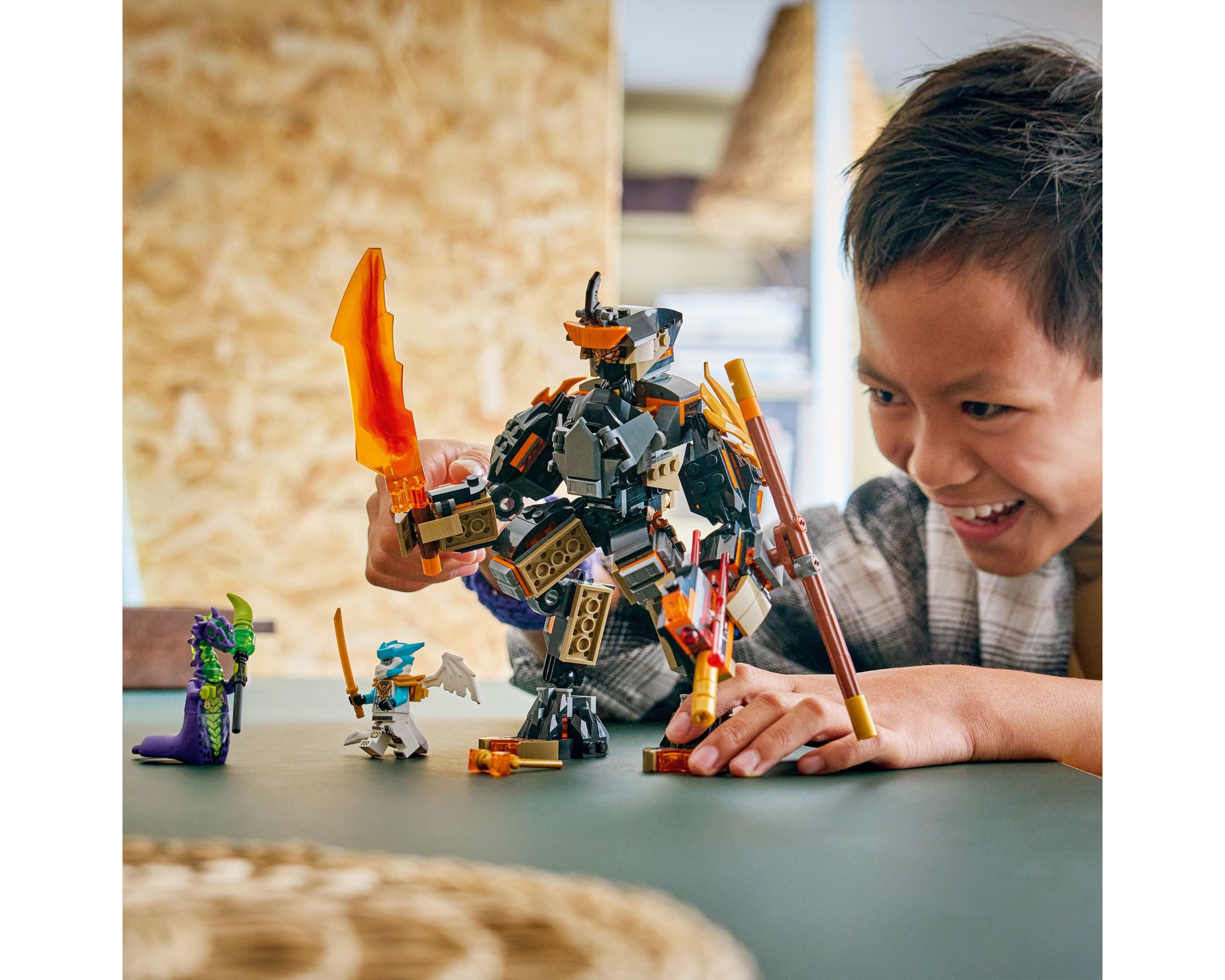 Конструктор LEGO Ninjago Робот Коула для миссии и Дракон Зейн