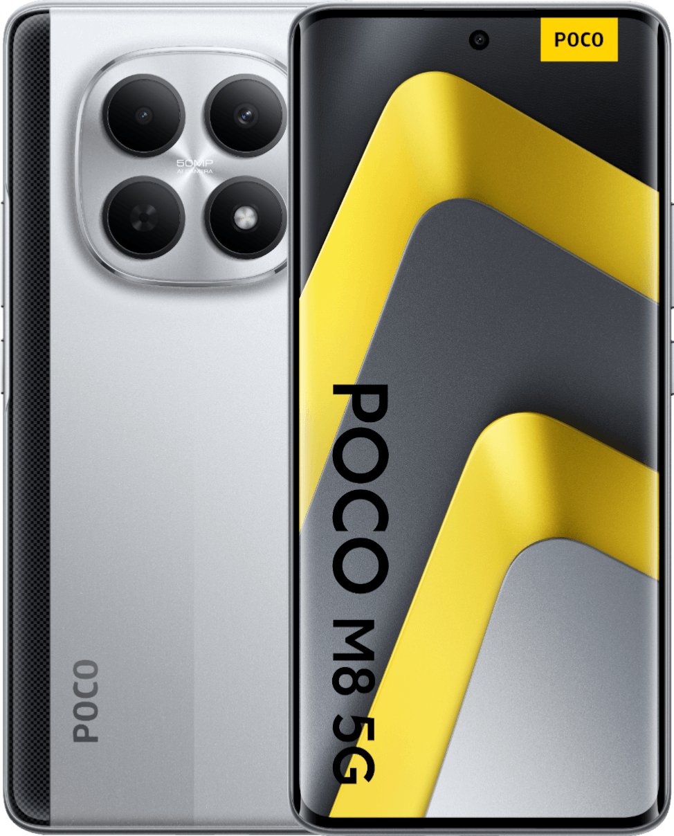Мобильный телефон Poco M8 5G 8/512GB Silver UA UCRF купить | ELMIR