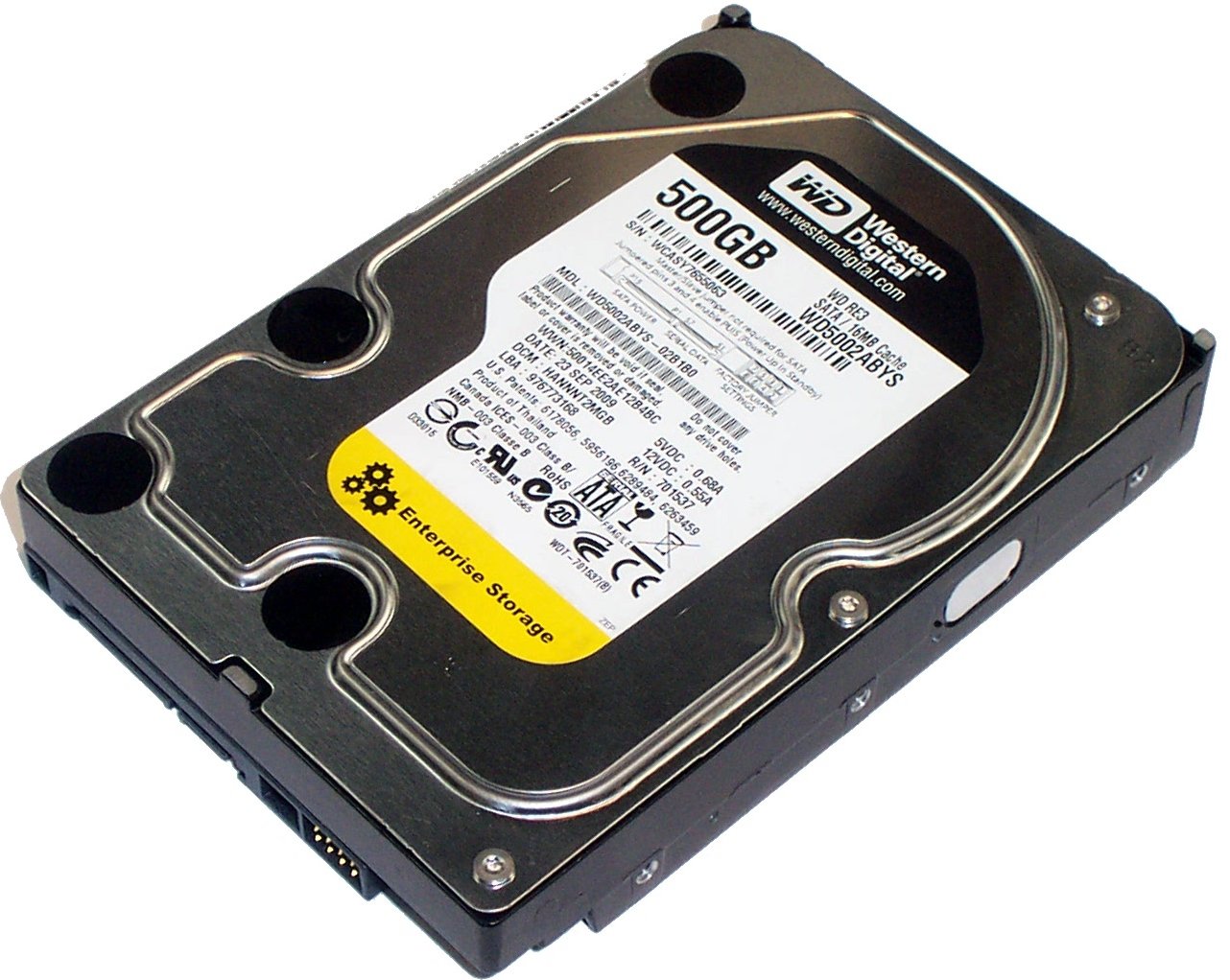 Жесткий диск 3.5" SATA 500GB WD Enterprise RE3 16MB (WD5002ABYS ...