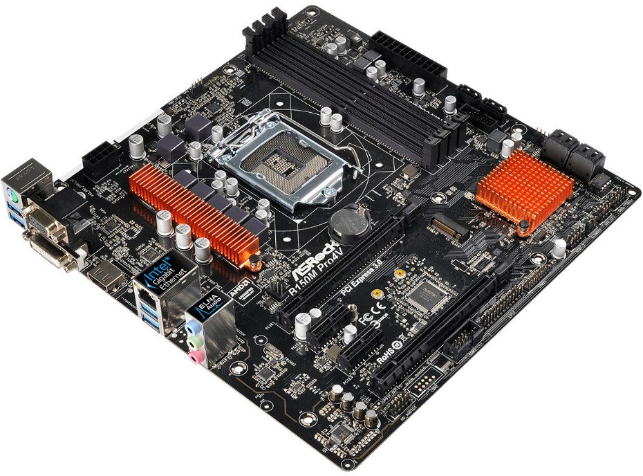 Материнская плата ASRock B150M Pro4V s-1151 B150 купить | Elmir - цена ...