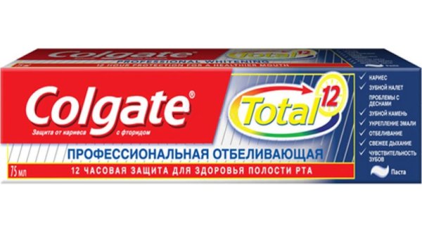Зубная паста Colgate Total 12 Профессиональная Отбеливающая 75 мл ...