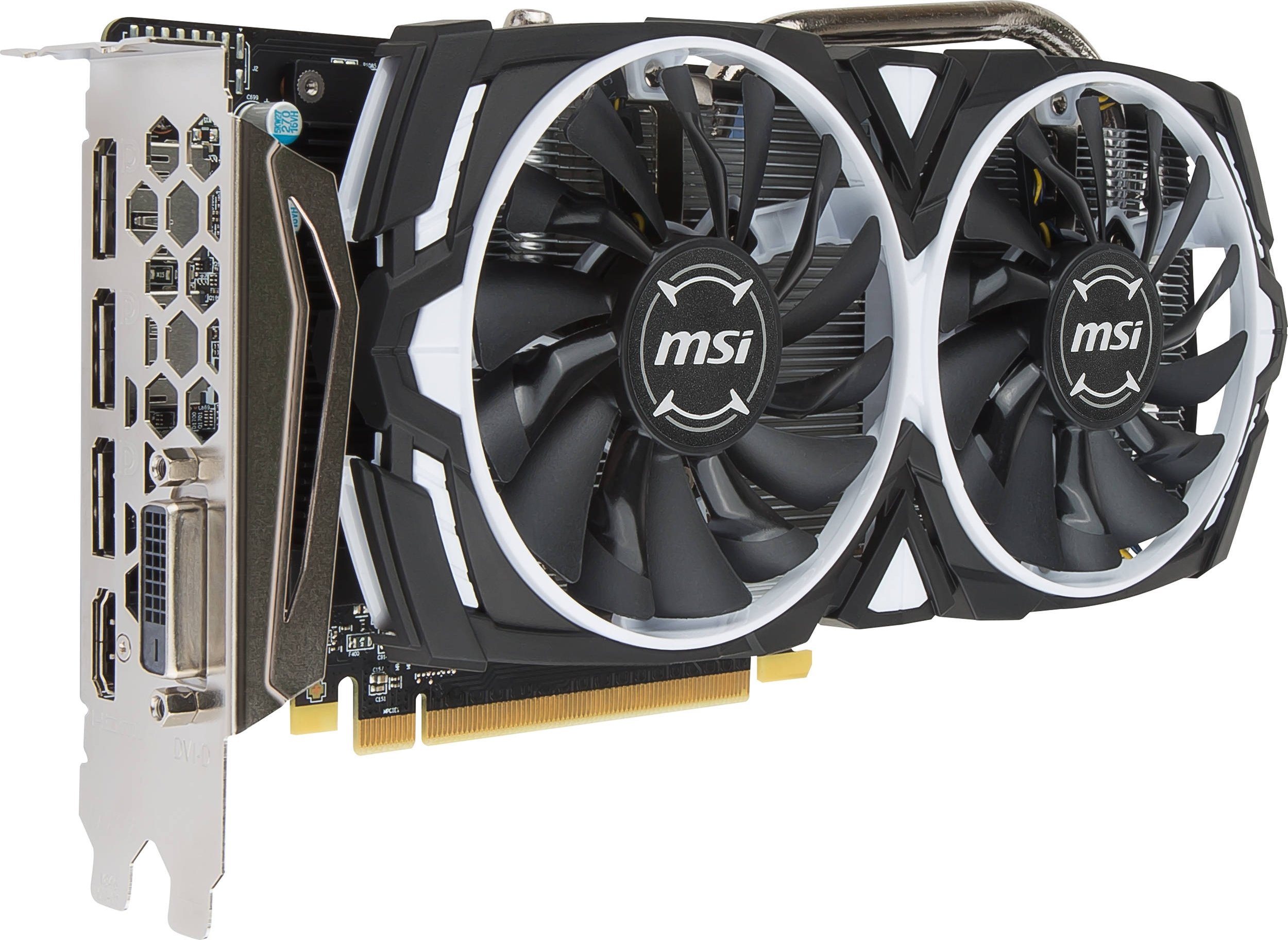 Видеокарта MSI PCI-E Radeon RX 470 4GB DDR5 (RX 470 ARMOR 4G OC ...