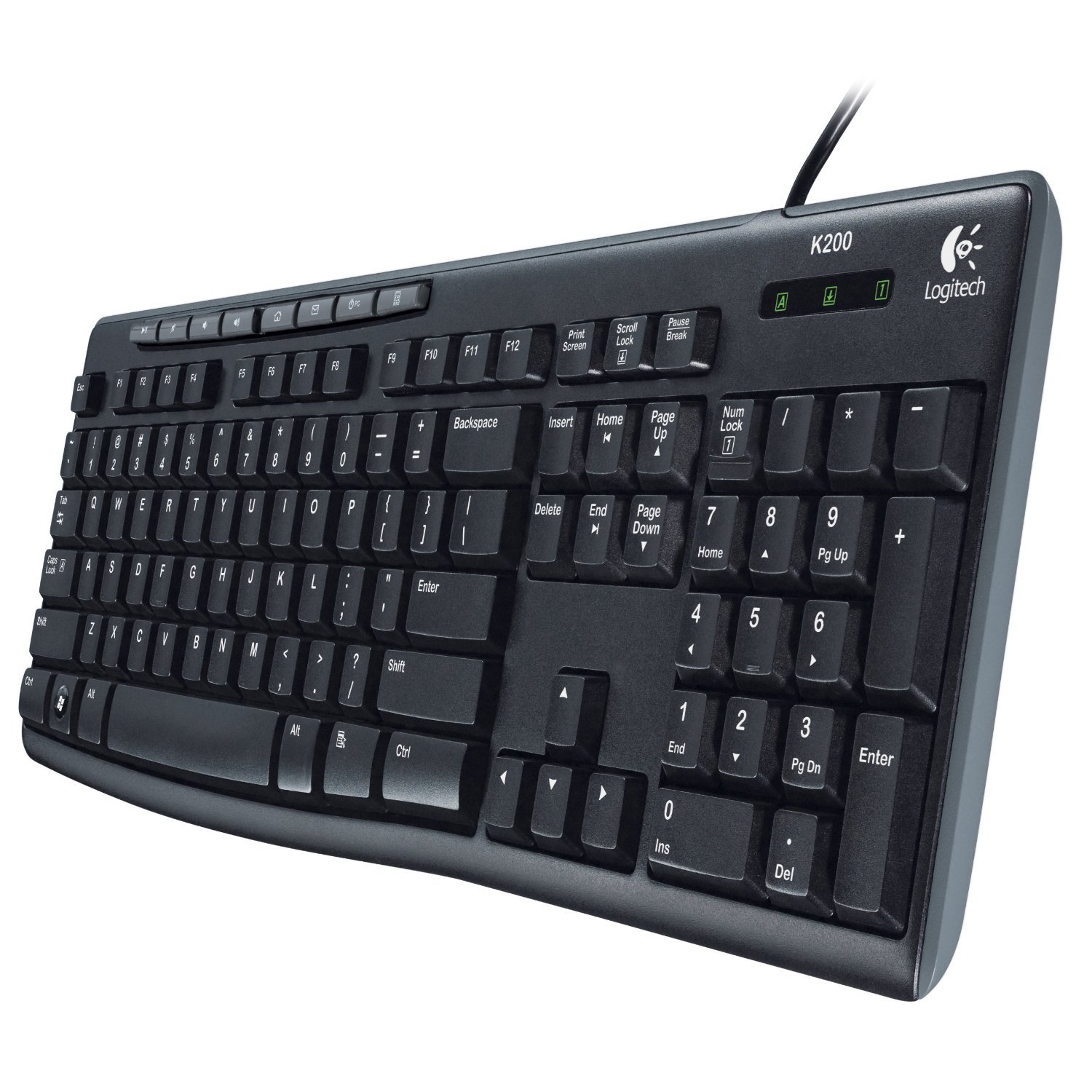 Клавиатура Logitech Media Keyboard K200 Ru USB Black (920-002779 ...