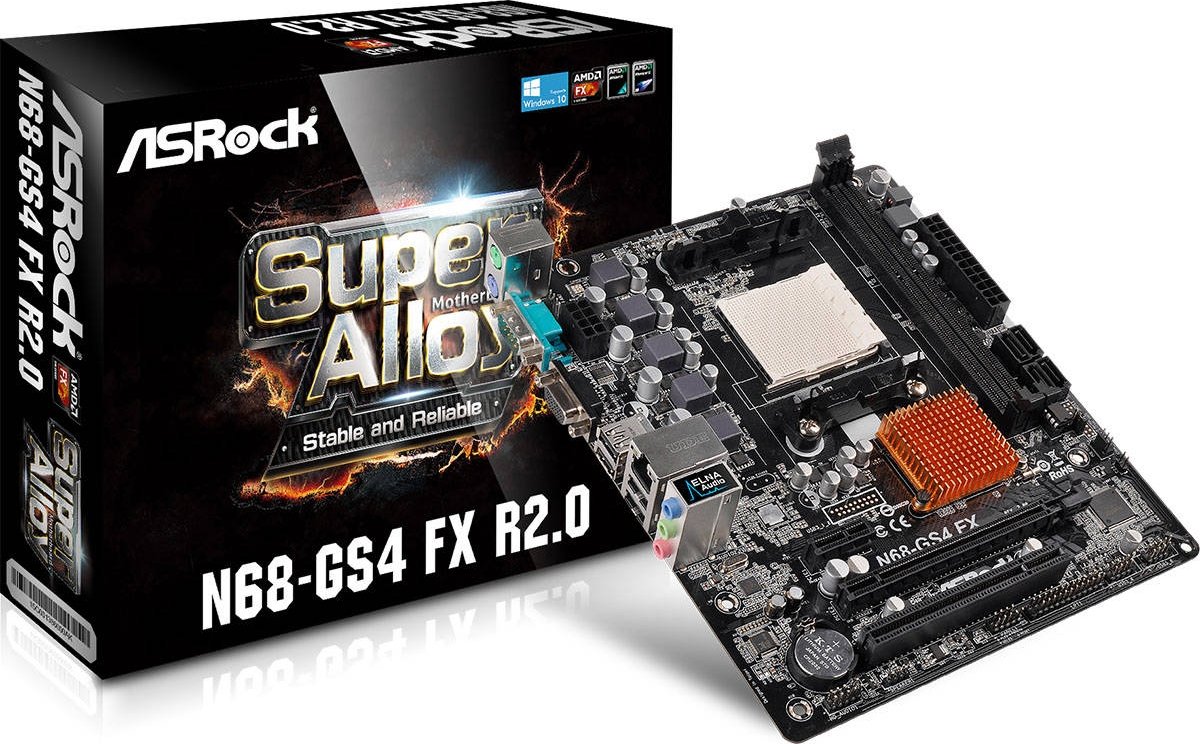 Материнская плата ASRock N68-GS4 FX R2.0 s-AM3 GeForce 7025 купить ...