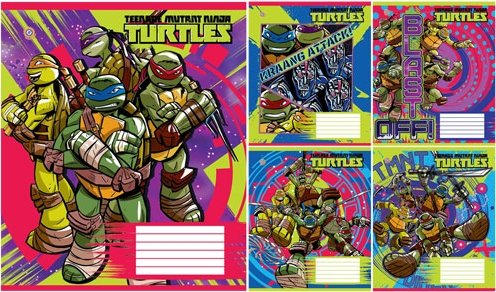 Тетрадь в линейку Зошит України 12л. Mutant Ninja Turtles Comics