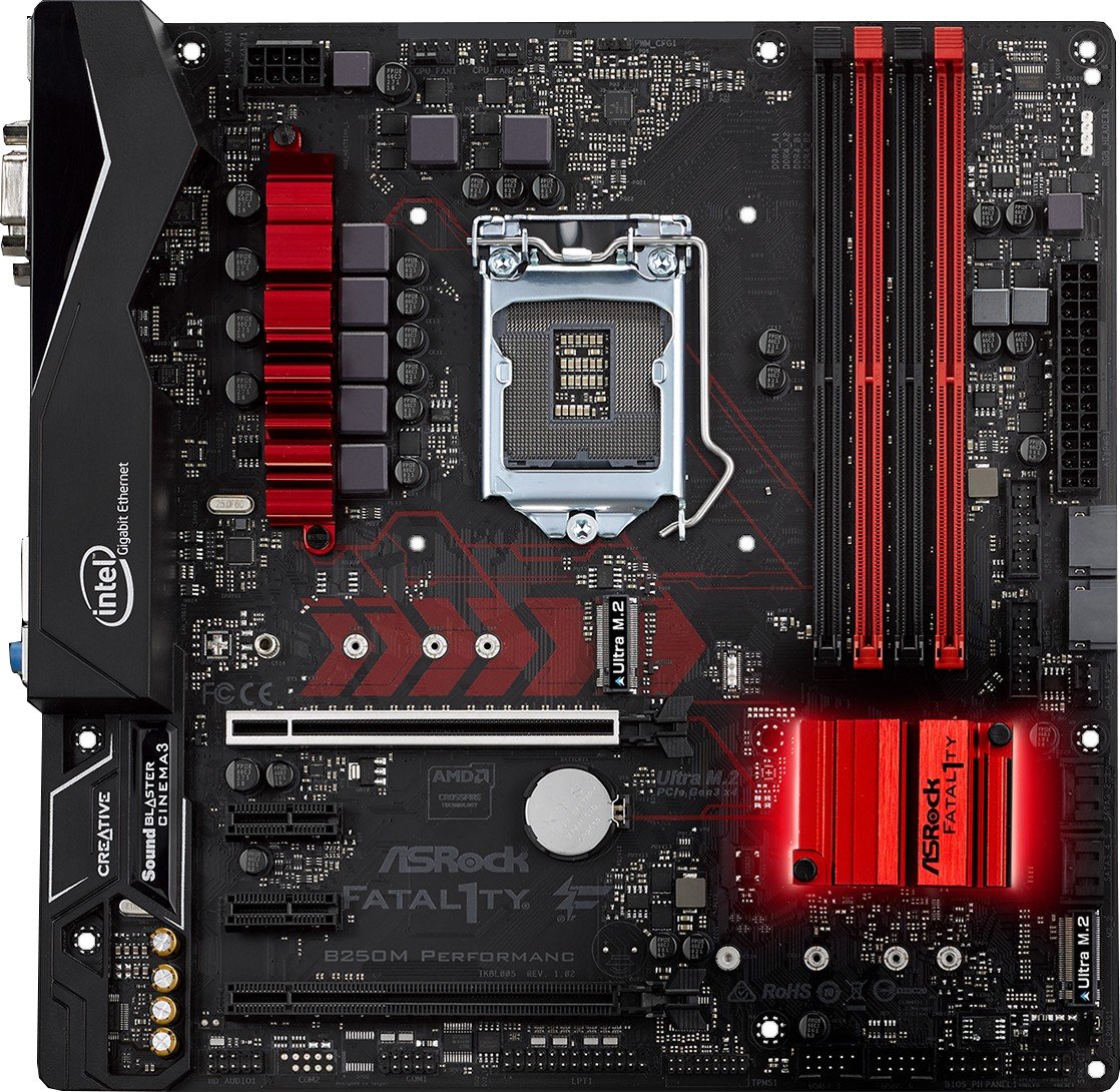Материнская плата ASRock Fatal1ty B250M Performance s-1151 B250 купить ...