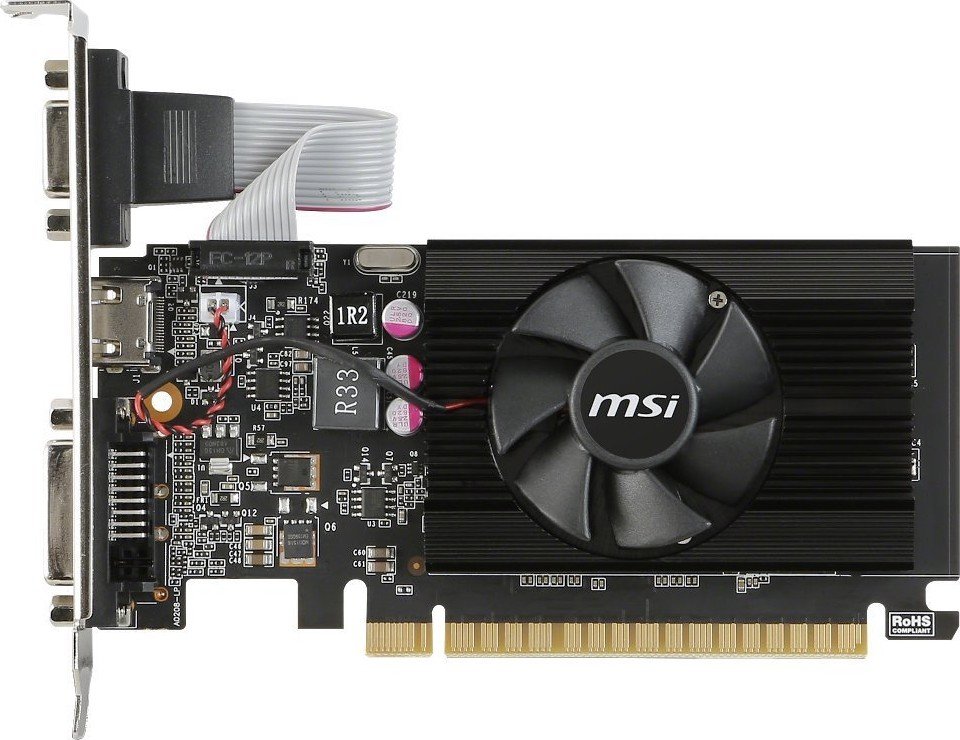 Видеокарта MSI PCI-E GeForce GT710 2GB DDR3 (GT 710 2GD3 LP) - купить в ...