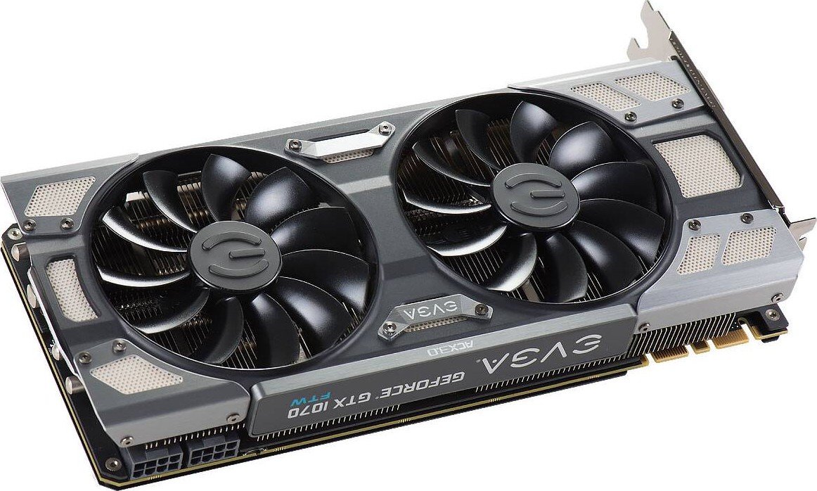 Видеокарта EVGA PCI-E GeForce GTX1070 8GB DDR5 FTW Gaming (08G-P4