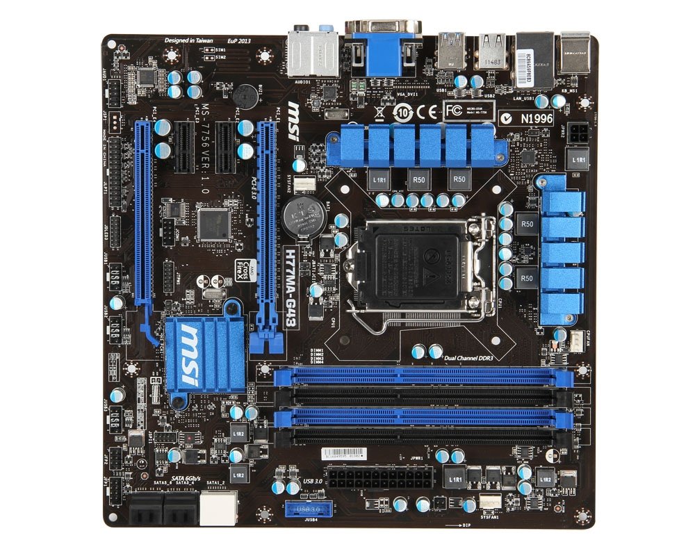 Материнская плата MSI H77MA-G43 s-1155 H77 купить | Elmir - цена ...